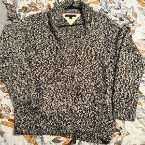 Tommy Hilfiger Black and White Zip Up Sweater New Without Tags